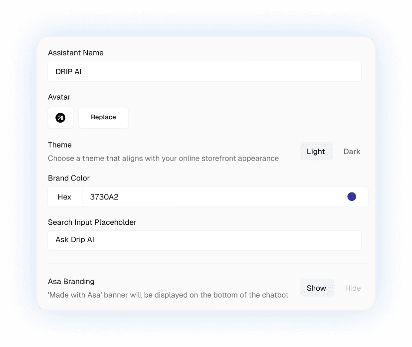 Visual identity controls